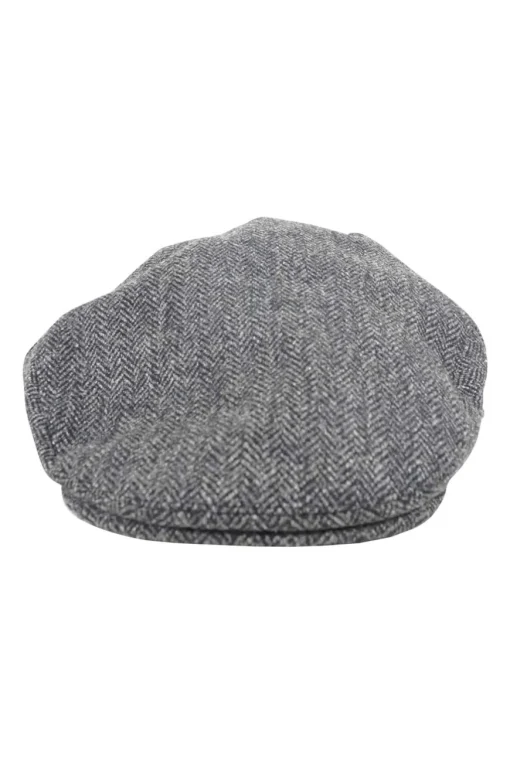 Dark grey tweed cap