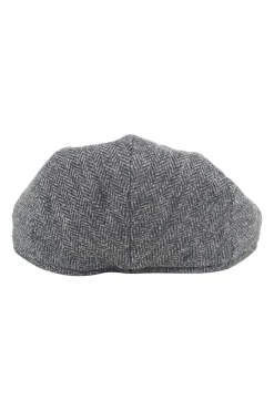 Dark grey tweed cap