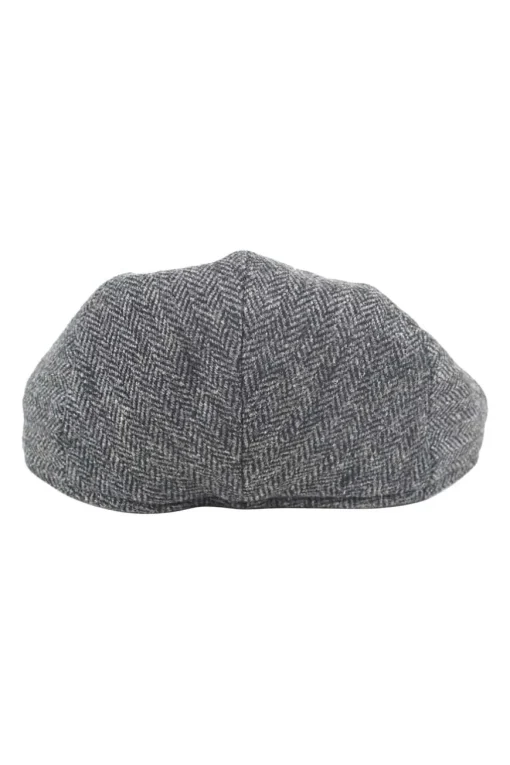 Dark grey tweed cap