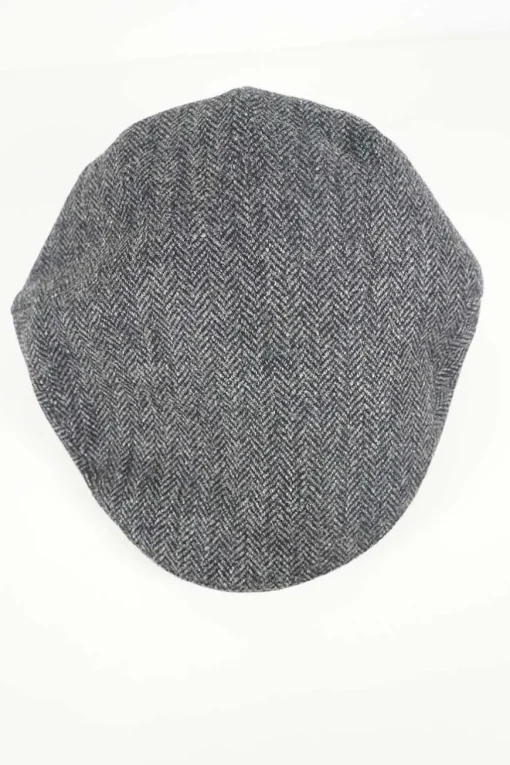 Dark grey tweed cap