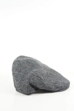 Dark grey tweed cap