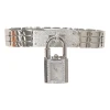 Diamond-set steel Kelly Mini Model 16mm convertible watch featuring detachable padlock