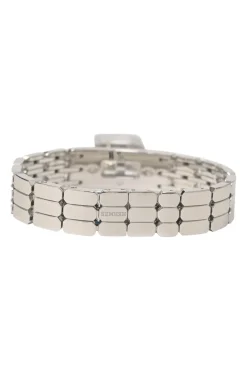 Diamond-set steel Kelly Mini Model 16mm convertible watch featuring detachable padlock