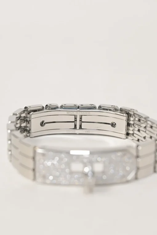 Diamond-set steel Kelly Mini Model 16mm convertible watch featuring detachable padlock