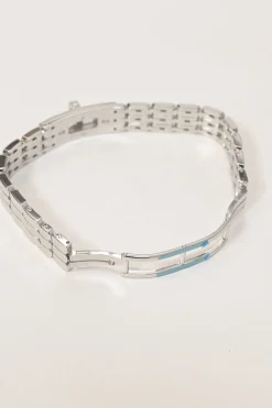 Diamond-set steel Kelly Mini Model 16mm convertible watch featuring detachable padlock