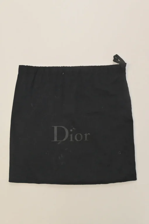 Dior Homme black pebbled leather saddle tote bag with detachable shoulder strap
