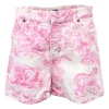Dioriviera pink cotton denim high-rise wide-leg shorts featuring Sauvage Toile de Juoy motif