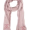 dirty pink with CC logo silk scarf