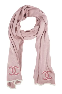 dirty pink with CC logo silk scarf