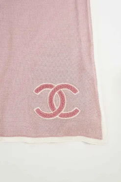 dirty pink with CC logo silk scarf