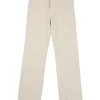 Ecru cotton-blend denim Danielle pull-on high-rise full-length straight-leg jeans