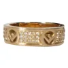 F is Fendi gold tone monogram rhinestones ring in size S