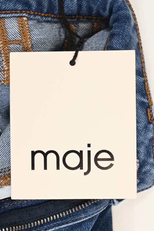 Faded indigo blue stretch-cotton denim high-rise Papala straight-leg cropped jeans