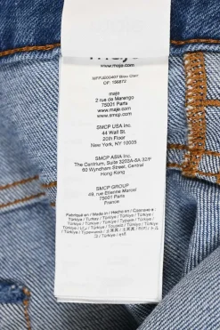 Faded indigo blue stretch-cotton denim high-rise Papala straight-leg cropped jeans