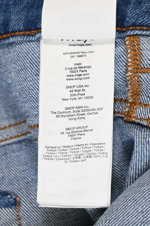 Faded indigo blue stretch-cotton denim high-rise Papala straight-leg cropped jeans