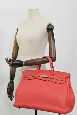 Flamingo Togo leather Birkin 40 with palladium-plated hardware