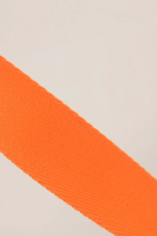 Fluo orange anagram-embossed leather Heel Pouch crossbody bag