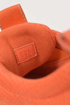 Fluo orange technical fabric and rubber Team low-top chunky slip-on sneakers