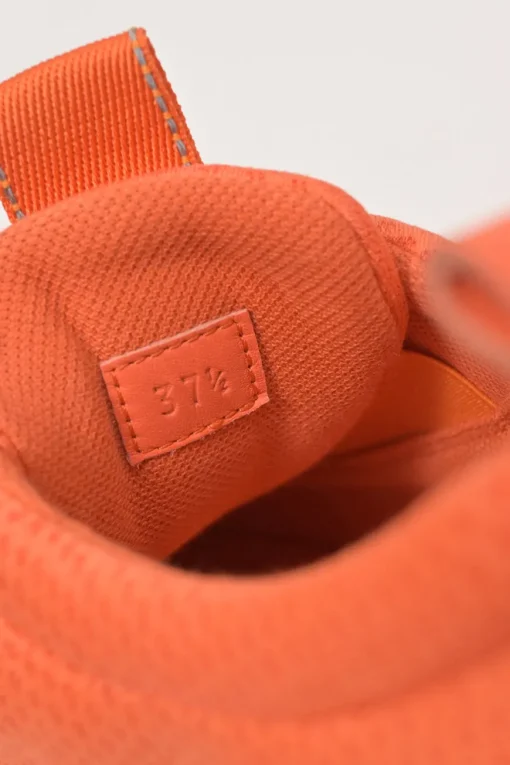 Fluo orange technical fabric and rubber Team low-top chunky slip-on sneakers