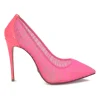 Fluo pink gathered tulle Follies Draperia pointed-toe pumps