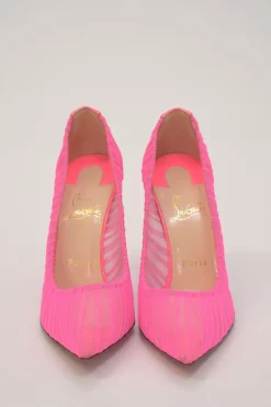 Fluo pink gathered tulle Follies Draperia pointed-toe pumps