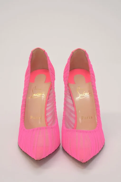 Fluo pink gathered tulle Follies Draperia pointed-toe pumps