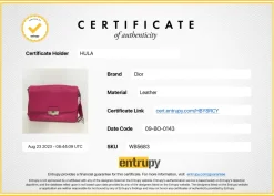 Fuchsia Cannage monogram quilted leather Diorling shoulder bag with silver-tone metallic hardware