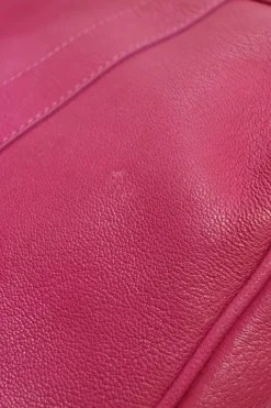 Fuchsia grained calfskin Bayswater satchel with detachable shoulder strap