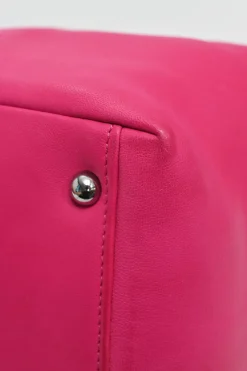 Fuchsia nappa leather shoulder bag