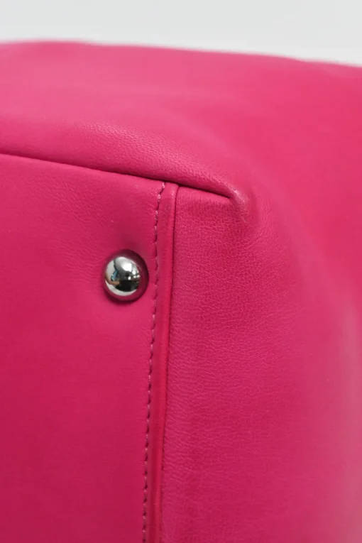 Fuchsia nappa leather shoulder bag
