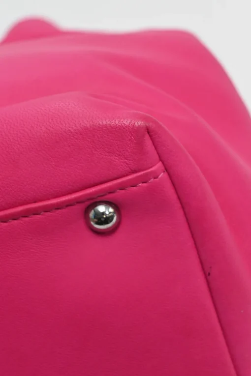 Fuchsia nappa leather shoulder bag