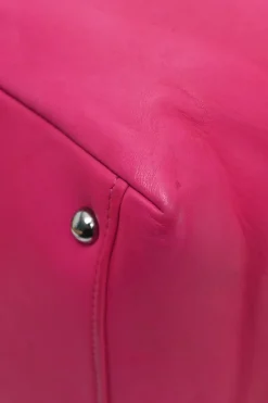 Fuchsia nappa leather shoulder bag
