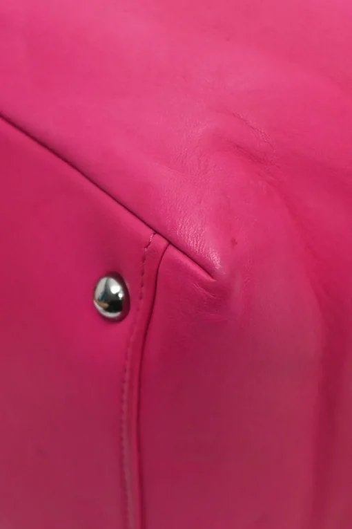 Fuchsia nappa leather shoulder bag