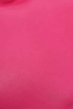 Fuchsia nappa leather shoulder bag