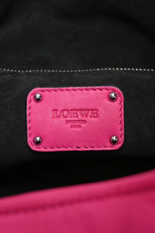 Fuchsia nappa leather shoulder bag