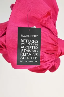 Fuchsia silk dupioni ruffle peplum top and midi skirt two-piece set