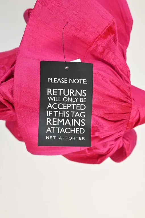 Fuchsia silk dupioni ruffle peplum top and midi skirt two-piece set