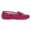 Fuchsia suede and rubber signature Gommino driving slip-on loafers