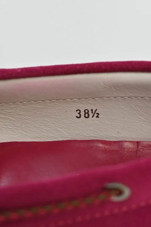 Fuchsia suede and rubber signature Gommino driving slip-on loafers