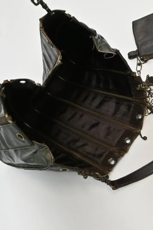 FW1995 Cyberbaba Multi Zipped Shoulder Bag with Pouch