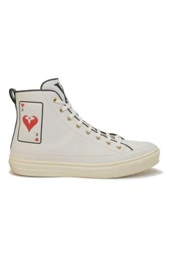 'Game on' Collection white leather and rubber high-top Stellar sneakers