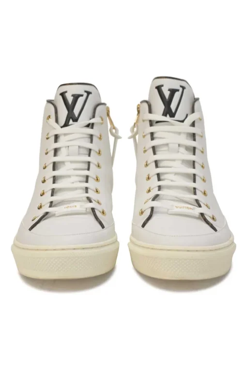 'Game on' Collection white leather and rubber high-top Stellar sneakers