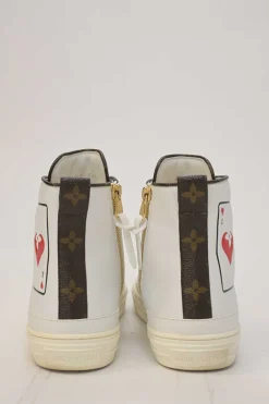 'Game on' Collection white leather and rubber high-top Stellar sneakers