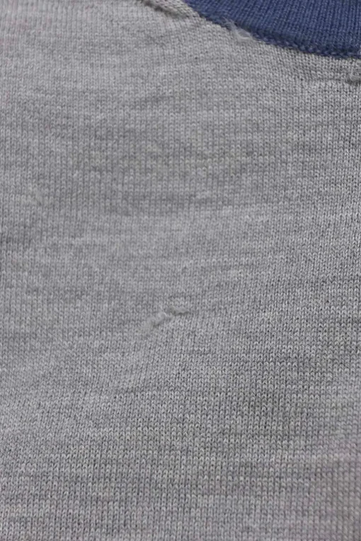 Garde-robe pour femme heather grey bi-layer effect distressed crewneck pullover sweater