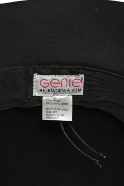 Genie black wool cloche hat