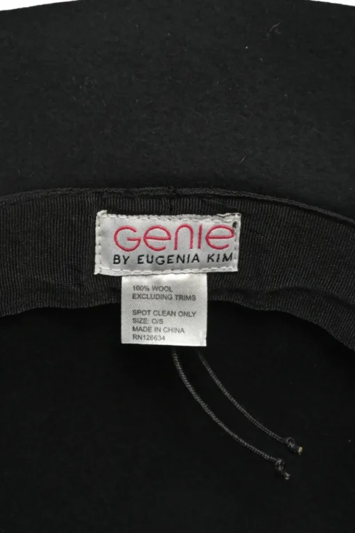 Genie black wool cloche hat