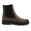 Ghurka calfskin and rubber lug sole Chelsea boots