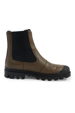 Ghurka calfskin and rubber lug sole Chelsea boots