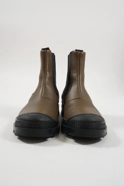 Ghurka calfskin and rubber lug sole Chelsea boots