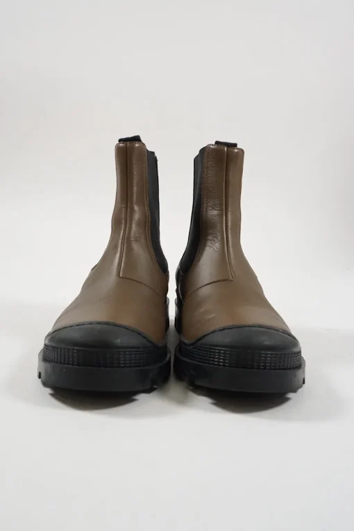 Ghurka calfskin and rubber lug sole Chelsea boots